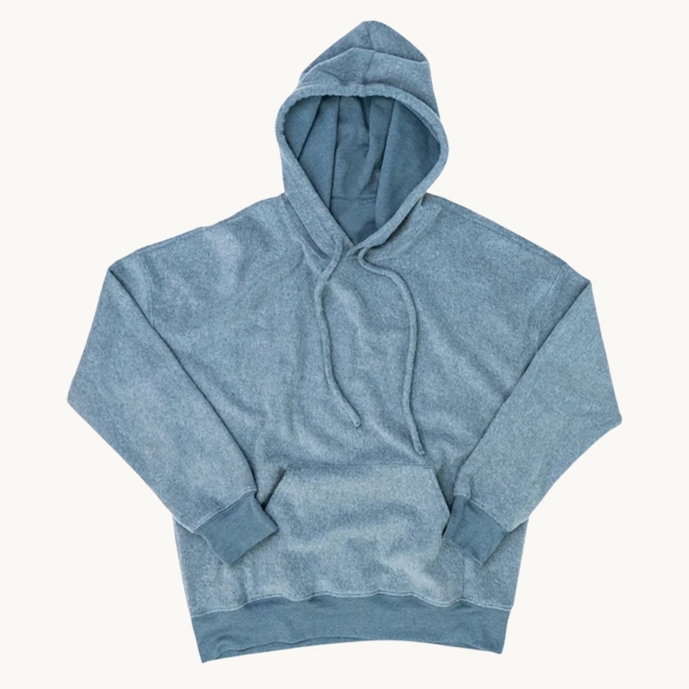 Soft Serve Clothing Cloud Cotton Hoodie, Shark Steel Blue, Size Small
